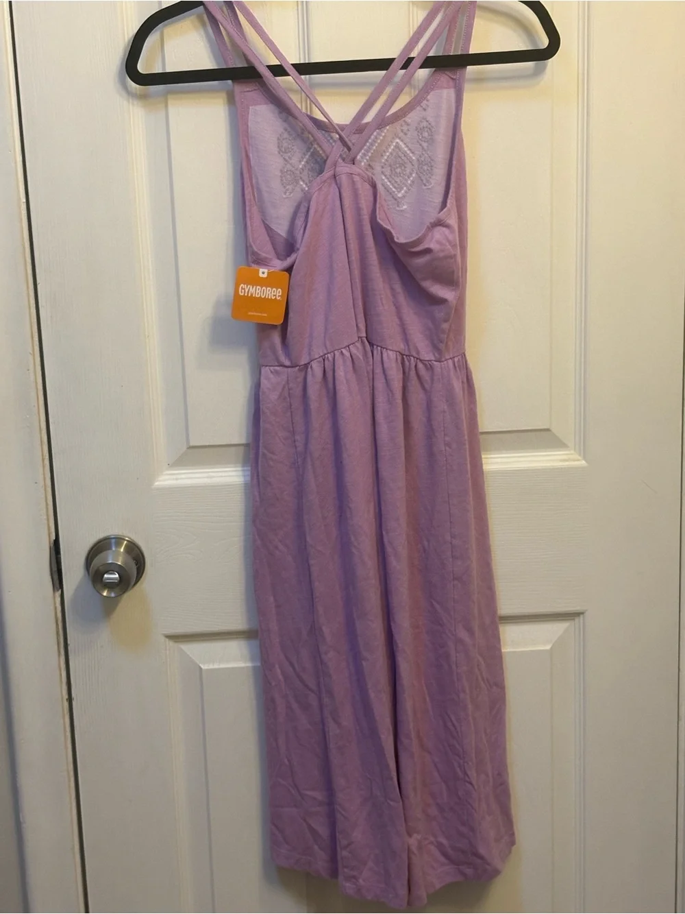 Girls' Lavender Embroidered Maxi Dress